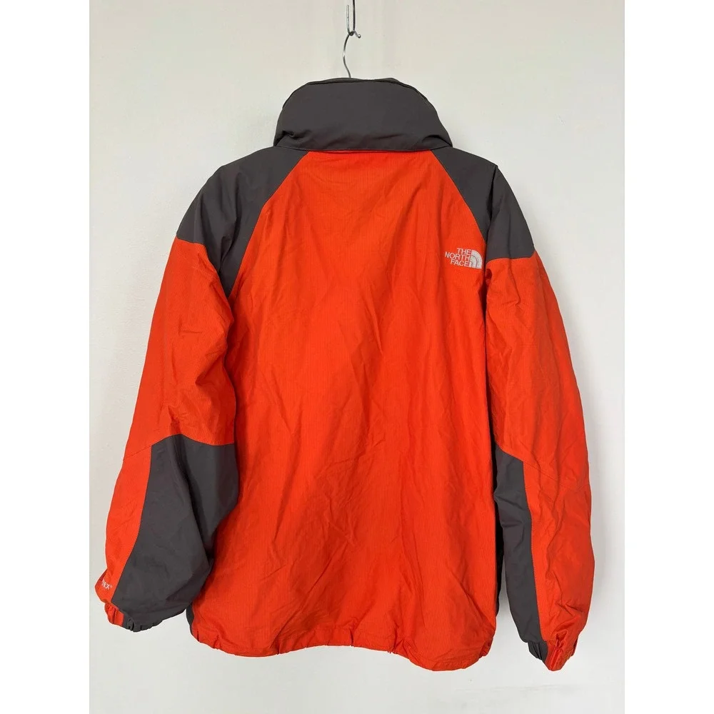 The North Face Gore-Tex Mountain Jacket Mens XL Orange Grey‎ Fleece Lined Shell